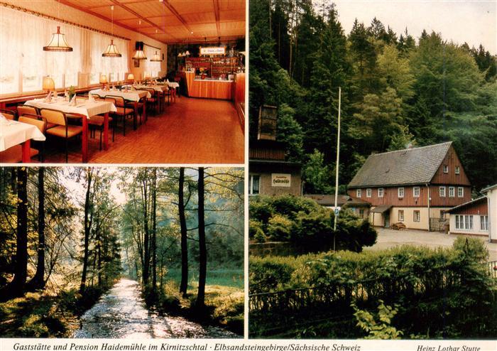 Kirnitzschtal Saechsische Schweiz Sachsen Haidemuehle Gaststaette Pension Restau