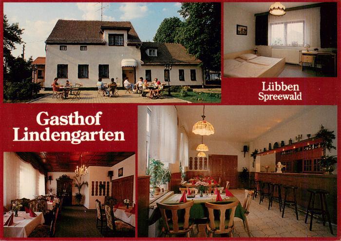 Luebben Spreewald Gasthof-Lindengarten Gaststube Biergarten Hotelzimmer Bar Saal