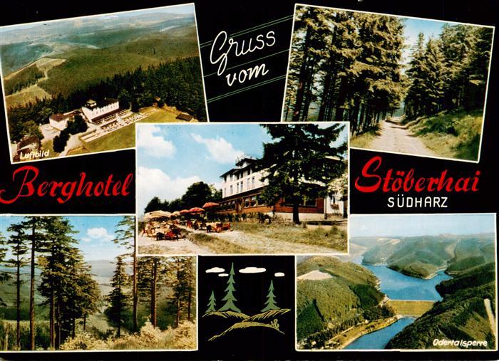 Stoeberhai Wieda Harz Berghotel-Stoeberhai Suedharz Luftbild Odertalsperre Wald