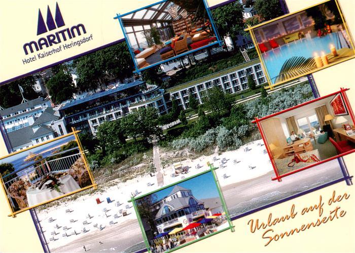 HERINGSDORF Ostseebad Usedom Maritim-Hotel-Kaiserhof Hotel Strand Strandkoerbe