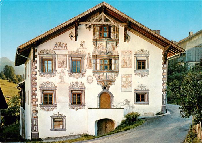 Ladis Tirol AT Stocker-Haus Lueftlmalerei Fassadenmalerei Bauernhaus Fresko Ober