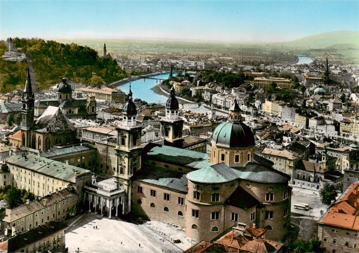 SALZBURG AT Dom Festung Salzach Panorama Altstadt Kollegienkirche Tuerme Bayern