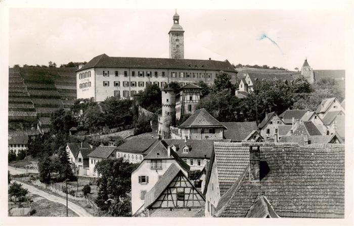 Boettingen Gundelsheim Heilbronn BW Schloss-Horneck Sanatorium Neckar Stadtblick