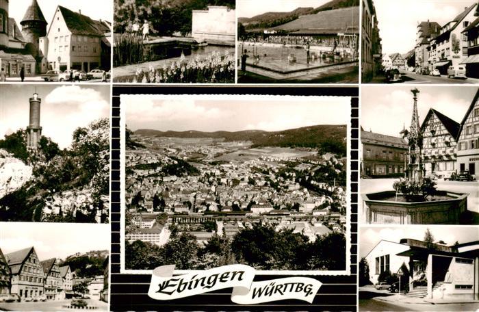 Ebingen Albstadt BW Stadttor Freibad Schwimmbad Strasse Wasserturm Panorama Mark