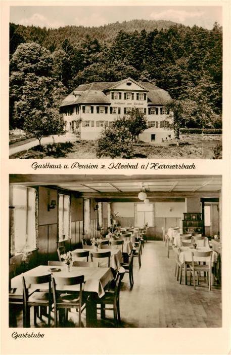 Zell Harmersbach BW Kleebad Gasthaus Pension Gaststube Schwarzwald Nadelwald