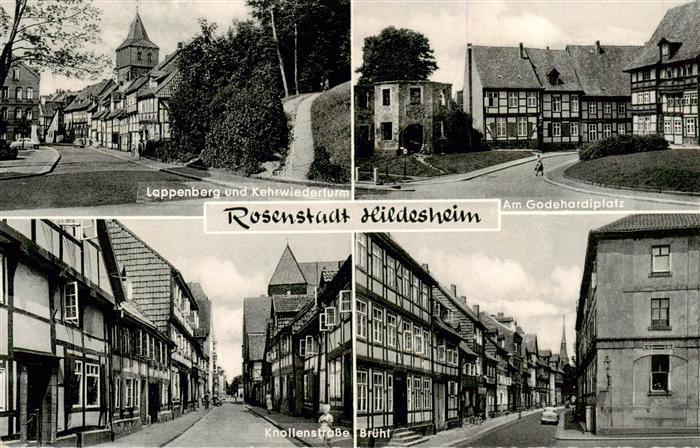 HILDESHEIM  CITY Lappenberg Kehrwiederturm Godehardiplatz Knollenstrasse Bruehl