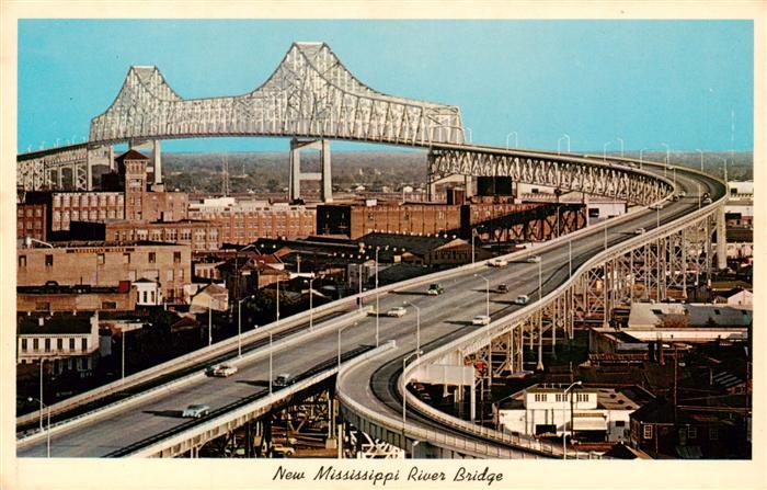 NEW ORLEANS Louisiana USA Mississippi-River-Bridge Bruecke Cantilever-Bruecke Au
