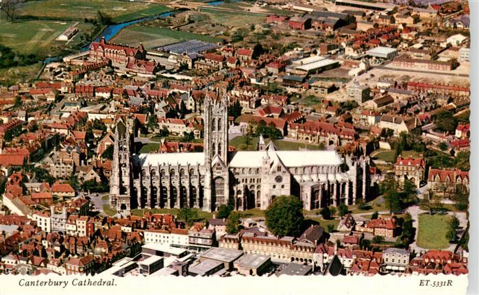 Canterbury Kent UK Canterbury-Cathedral Kathedrale Gotik Luftaufnahme Altstadt