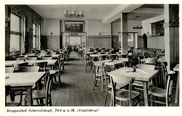 Hoherodskopf Schotten Hessen Berggasthof Speisesaal Gaststube Holzboden Kronleuc