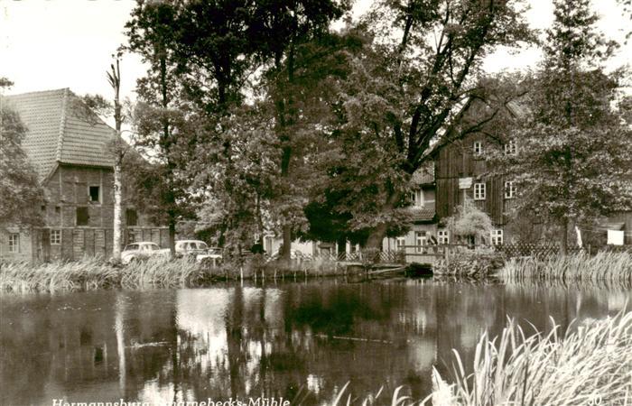 Hermannsburg CELLE Niedersachsen Hammelsbecks-Muehle Muehlenteich Muehle Fachwer