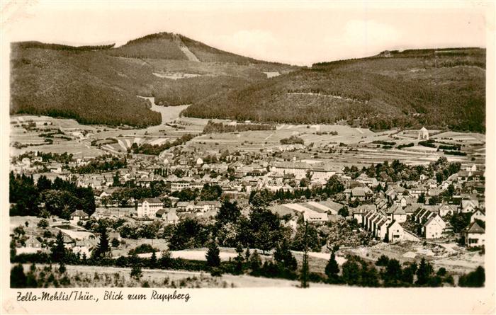 Zella-Mehlis Thueringen Ruppberg Panorama Stadtuebersicht Berge Wald Talblick Th