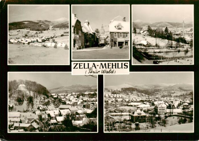 Zella-Mehlis Thueringen Winterlandschaft Schnee Thueringer-Wald Stadtpanorama St