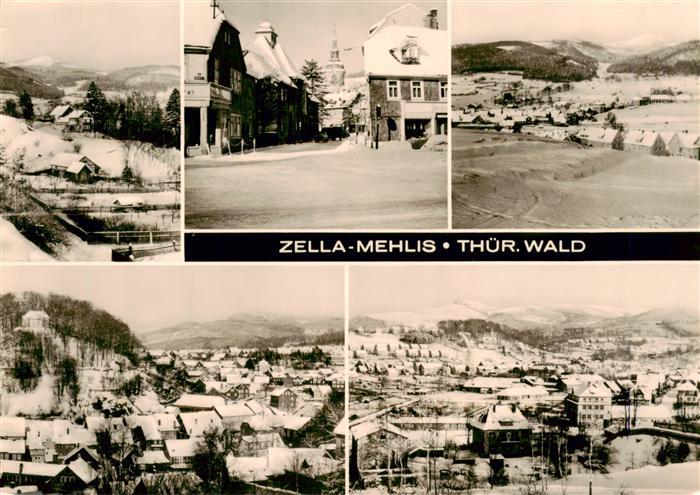 Zella-Mehlis Thueringen Winterlandschaft Schnee Thueringer-Wald Stadtpanorama St