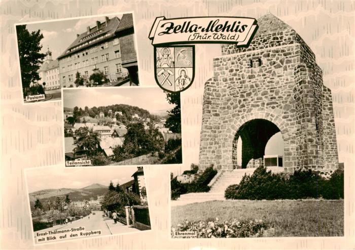 Zella-Mehlis Thueringen Postamt Ernst-Thaelmann-Strasse Ruppberg Ehrenmal Wappen