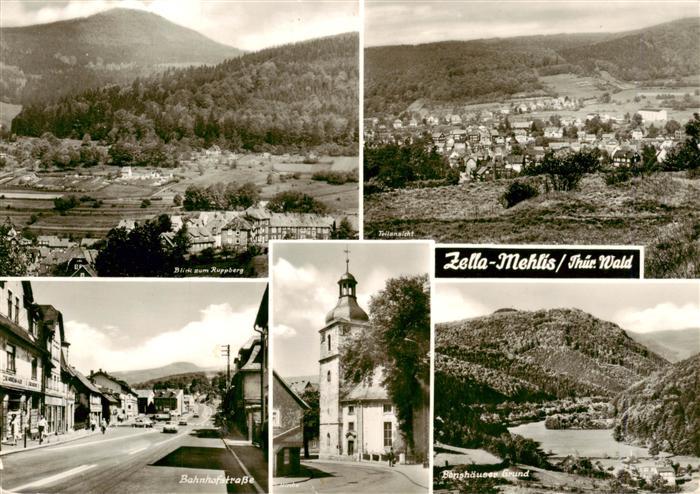 Zella-Mehlis Thueringen Ruppberg Bahnhofstrasse Kirche Benshaeuser-Grund Teilans