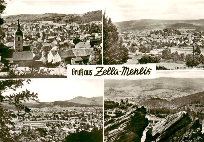 Zella-Mehlis Thueringen Ringweg Schwarzer-Kopf Kaltenbrunner-Steine Ortsansicht