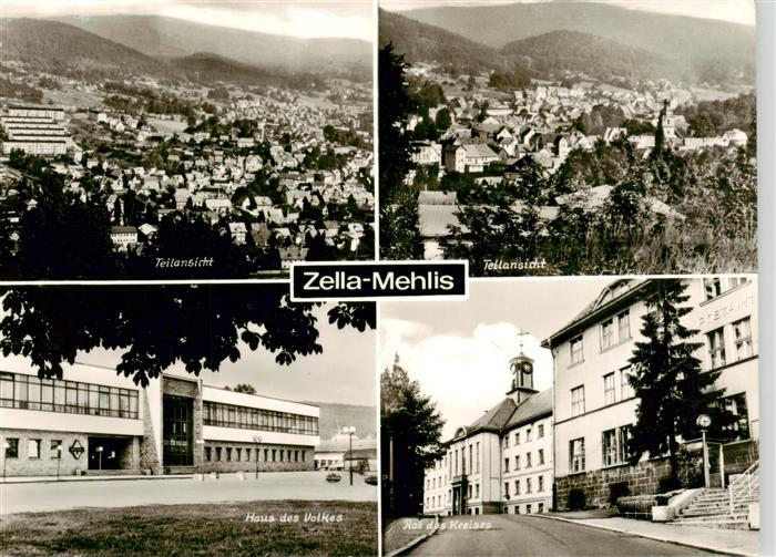 Zella-Mehlis Thueringen Teilansicht Haus-des-Volkes Rat-des-Kreises Ortsansicht