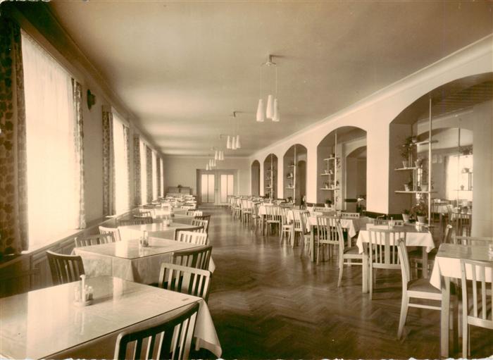 Antonshoehe Breitenbrunn Erzgebirge Sachsen Sanatorium Speisesaal Innenraum Tisc