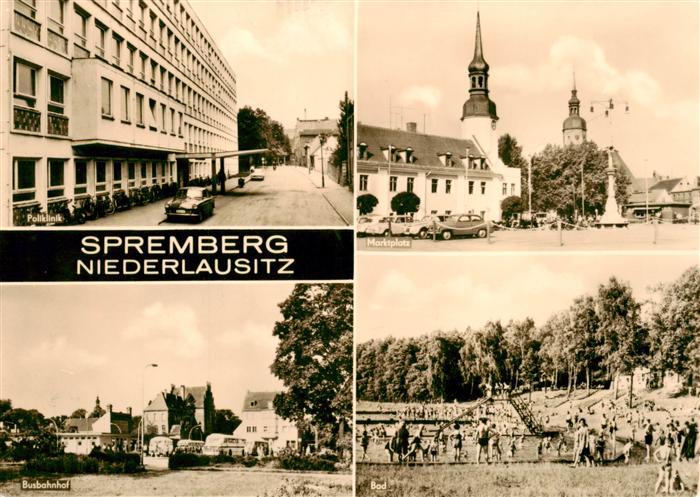 Spremberg Niederlausitz Grodk Brandenburg Poliklinik Marktplatz Kirche Busbahnho