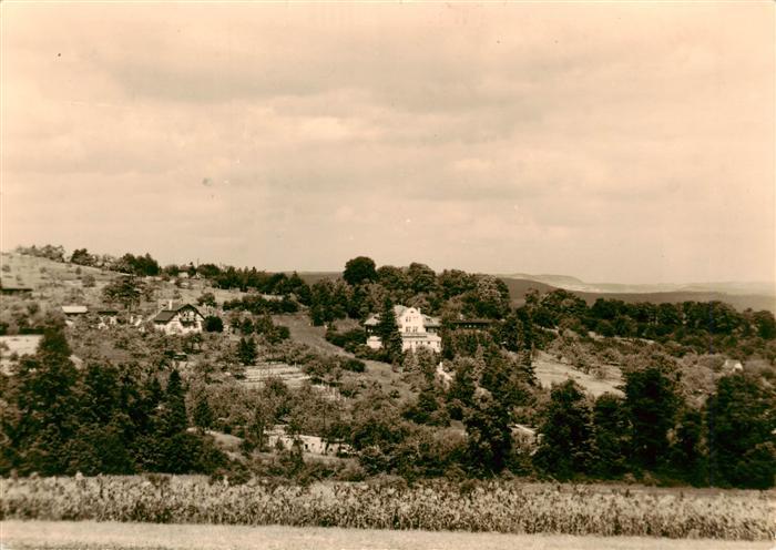 Saalfeld Saale Thueringen HOG-Obstgut Tannenwand Villenviertel Baeume Huegel Aus