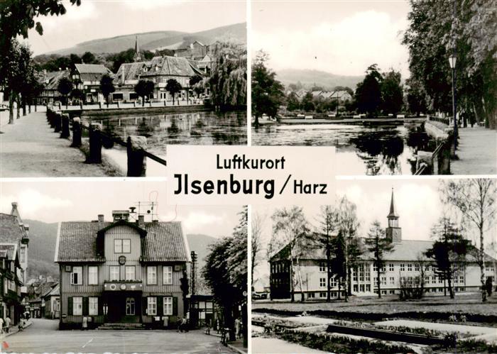 Ilsenburg Harz Sachsen-Anhalt Forellenteich Markt Rathaus Goetheschule Luftkuror