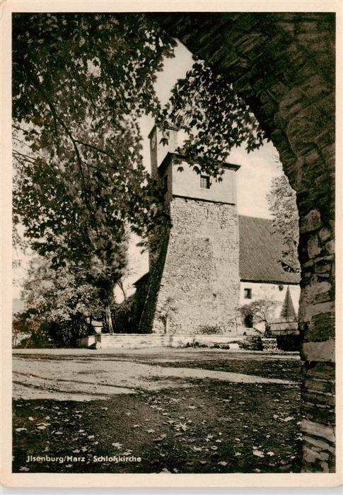 Ilsenburg Harz Sachsen-Anhalt Schlosskirche Torbogen Kirchturm Harz Romanik