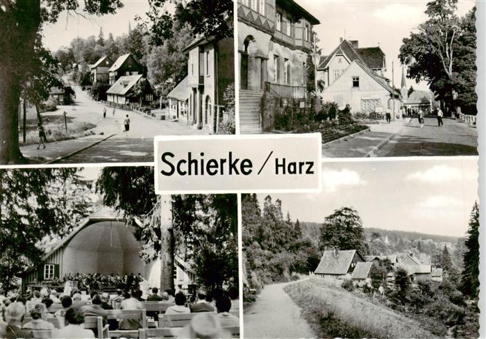 Schierke Harz Dorfstrasse Holzhaeuser Jugendstilvilla Freilichtbuehne Konzert Pu