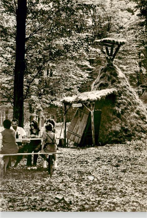 Wendefurth Harz Bodetal Altenbrak Sachsen-Anhalt Koehlerhuette Reetdach Wald Aus