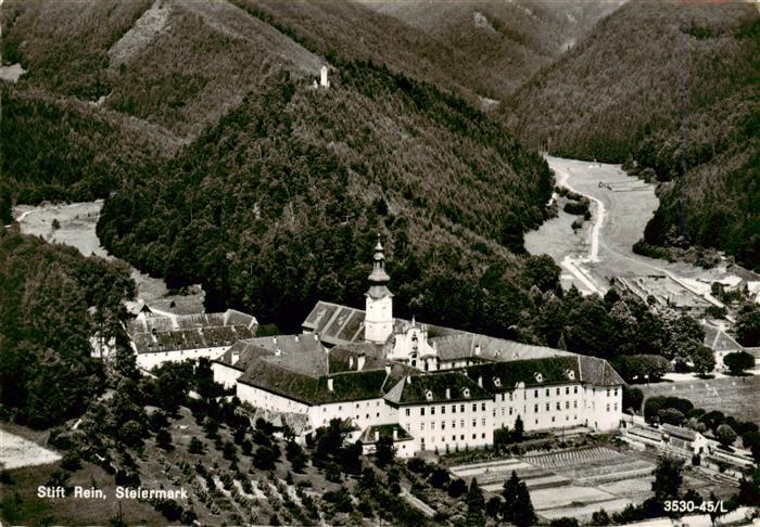 Stift Rein Kloster Steiermark AT Stift-Rein Kloster Stiftskirche Luftaufnahme Wa