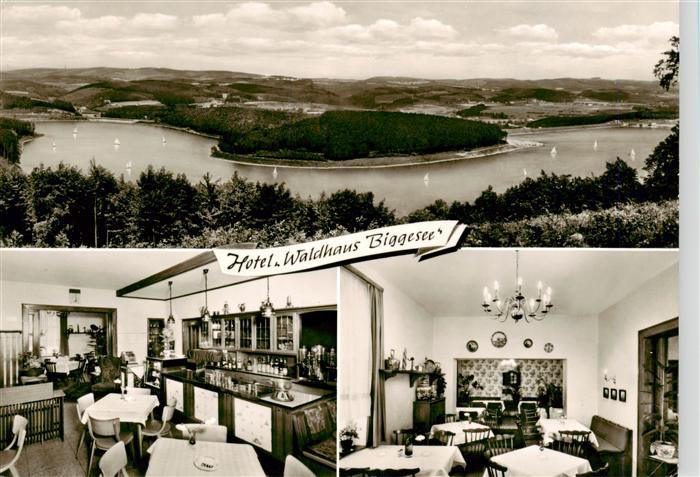 Attendorn OLPE NRW Biggesee Hotel-Waldhaus-Biggesee Stausee Segelboote Gaststube