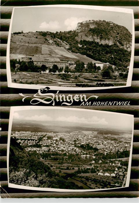 SINGEN  Hohentwiel BW Hohentwiel Festung Stadtpanorama Fabrik Hegau Gasthaus-Aue