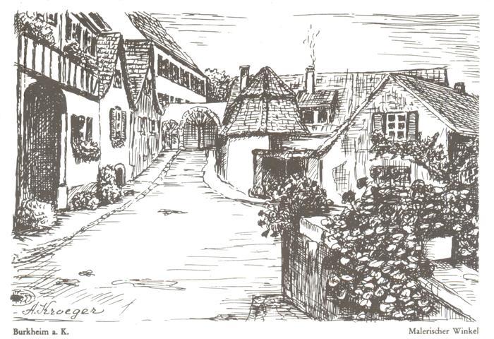 Burkheim  Kaiserstuhl Vogtsburg Breisgau BW Malerischer-Winkel Gasse Altstadt To