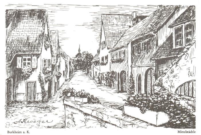 Burkheim Kaiserstuhl Vogtsburg Breisgau BW Mittelstaedle Gasse Fachwerkhaeuser