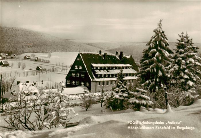 Rehefeld-Zaunhaus Altenberg FDGB-Erholungsheim Aufbau Erzgebirge Winter Schnee T