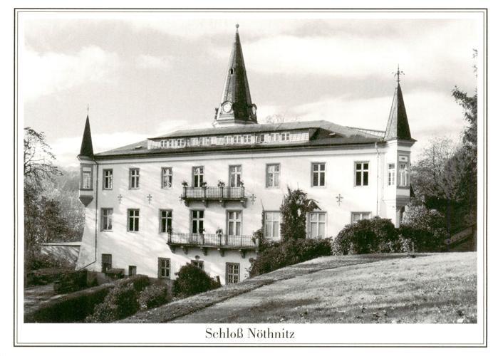 Noethnitz Schloss Bannewitz Sachsen Schloss-Noethnitz Schlossturm Uhr Balkon Par