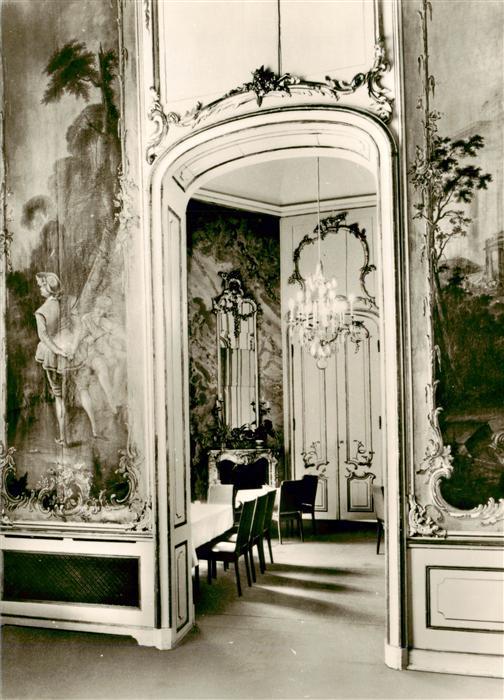 POTSDAM CITY Sanssouci Neues-Palais Café Rokoko Wandmalerei Luester Prunkzimmer