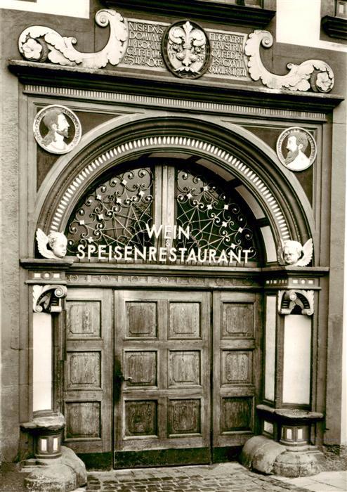 ERFURT  CITY Weinrestaurant-Hohe-Lilie Renaissanceportal Portal Eingangstor Wein
