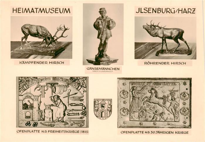 Ilsenburg Harz Sachsen-Anhalt Heimatmuseum Kaempfender-Hirsch Roehrender-Hirsch