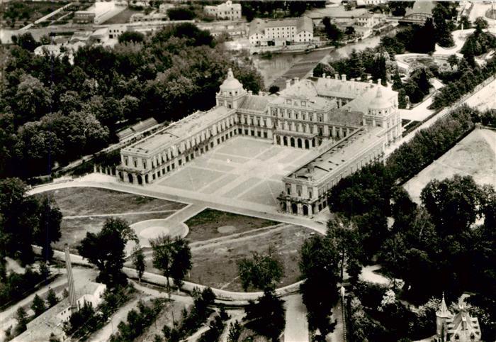 Aranjuez ES Palacio-Real Jardines Fliegeraufnahme Schloss Schlosspark Fluss Baeu
