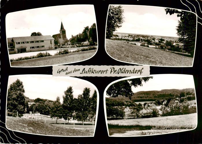 Pr Oldendorf Preussisch-Oldendorf Minden-Luebbecke NRW Luftkurort Kirche Panoram
