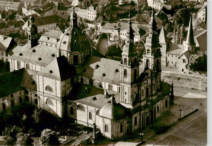 FULDA Hessen Dom Barockstadt Fliegeraufnahme Barockkirche Tuerme Altstadt