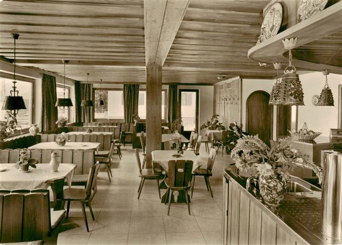 Balderschwang Oberallgaeu Bayern Berghotel-Hubertus Speisesaal Gastraum Hochallg