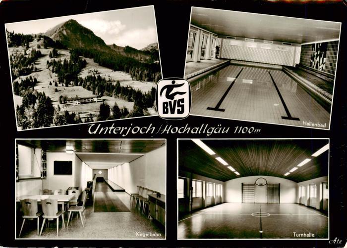 Unterjoch Bad Hindelang Bayern BVS Versehrten-Sportheim Hallenbad Kegelbahn Turn
