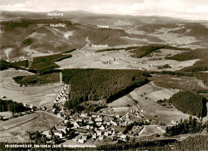 Friedenweiler Schwarzwald Luftbild Dorf Feldberg Hochfirst Titisee Neustadt Wald