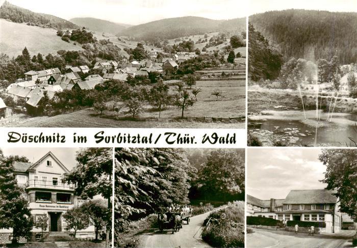 Doeschnitz Thueringen Sorbitztal Thueringer-Wald Haus-Sonnenruh Dorfansicht Pfer
