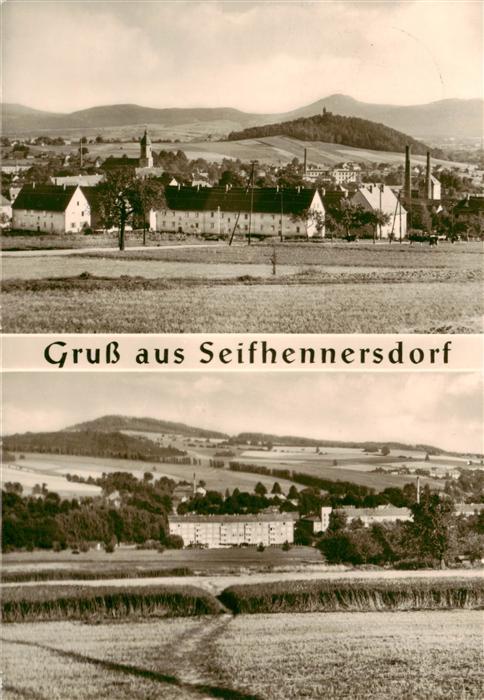 Seifhennersdorf Goerlitz Sachsen Windmuehlenberg Panorama Kirche Industrie Felde