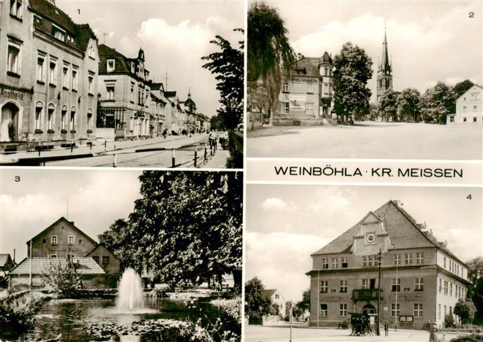 Weinboehla Bahnhofstrasse Kirchplatz Karl-Liebknecht-Platz Kirche Apotheke Brunn