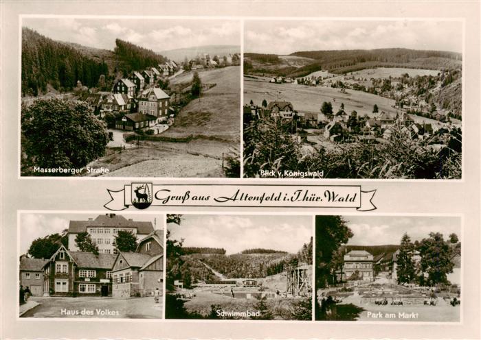 Altenfeld Thueringen Masserberger-Strasse Koenigswald Haus-des-Volkes Schwimmbad
