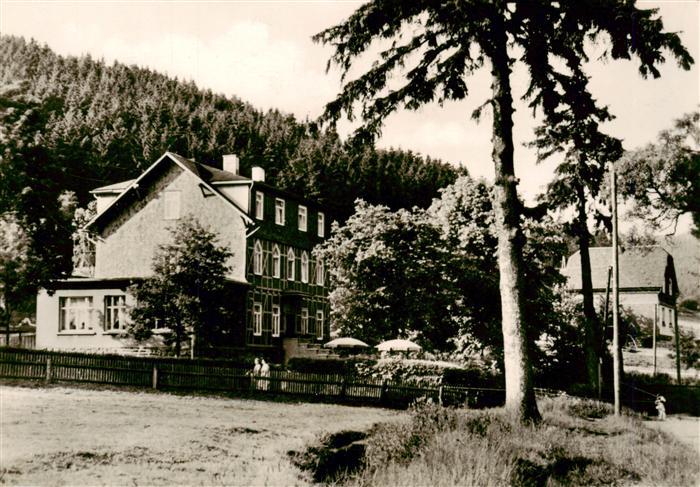 Manebach Ilmenau Thueringen Moosbach Erholungsort Pension Wald Tannen Zaun
