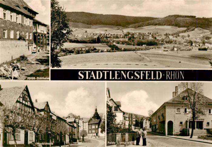 Stadtlengsfeld Thueringen FDGB-Diaetheim Marktstrasse Felda-Lichtspiele Kirche P